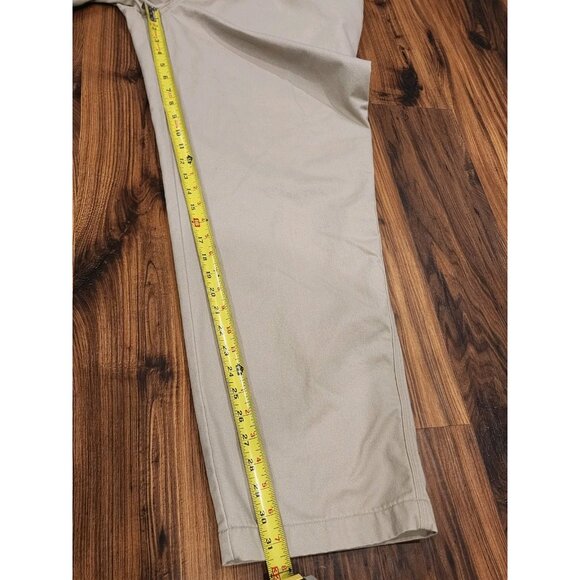 Carhartt Pants Cotton Khaki B129STN Mens 42x32 Flat Front Pockets - Picture 9 of 9